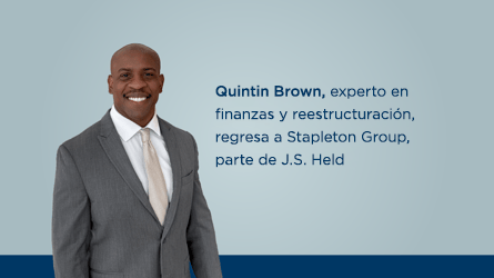 Asesor certificado en insolvencia y reestructuración y contador público certificado se reincorpora a Stapleton Group, una empresa de J.S. Held