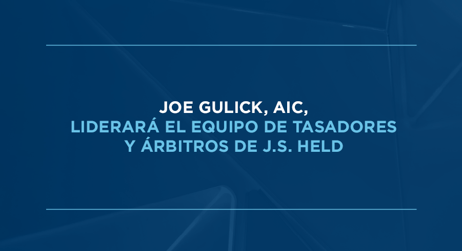 JOE GULICK, AIC | DIRECTOR DE LA LÍNEA DE SERVICIOS DE TASACIONES