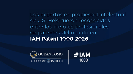 Expertos de Ocean Tomo, parte de J.S. Held, reconocidos en el IAM Patent 1000 2026