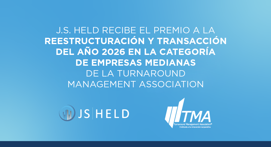 J.S. Held recibe el premio a la Reestructuración y Transacción del Año 2026 en la categoría de Empresas Medianas de la Turnaround Management Association
